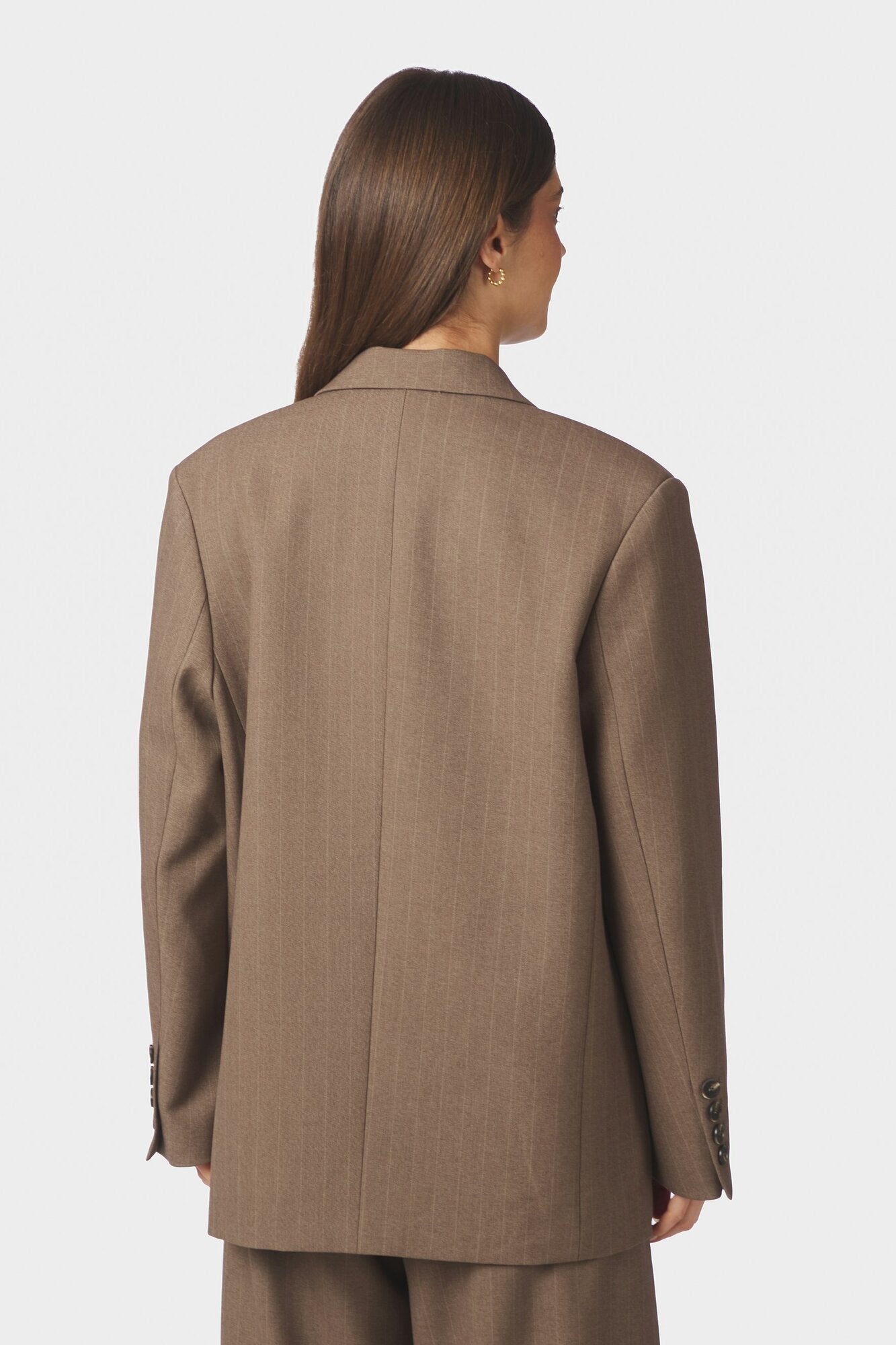 Gaby Pinstripe blazer - Taupe